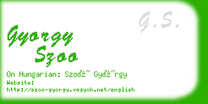 gyorgy szoo business card